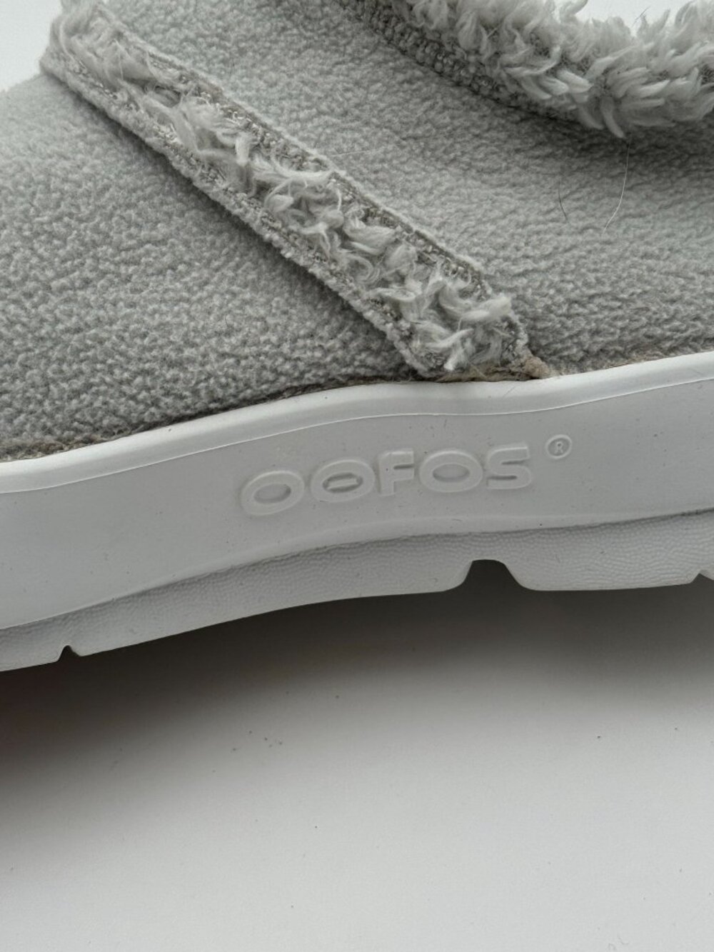 OOFOS OOcoozie Low Shoes W10.5 Slate Gray Recovery Slip Ons Walking Comfort - Picture 8 of 10